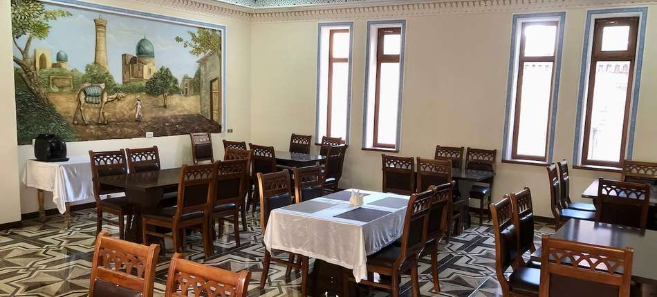 Restaurant of the Modarixon Bukhara Hotel